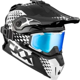 Šalmas su akiniais CKX Titan Original Viper Baltas/Juodas