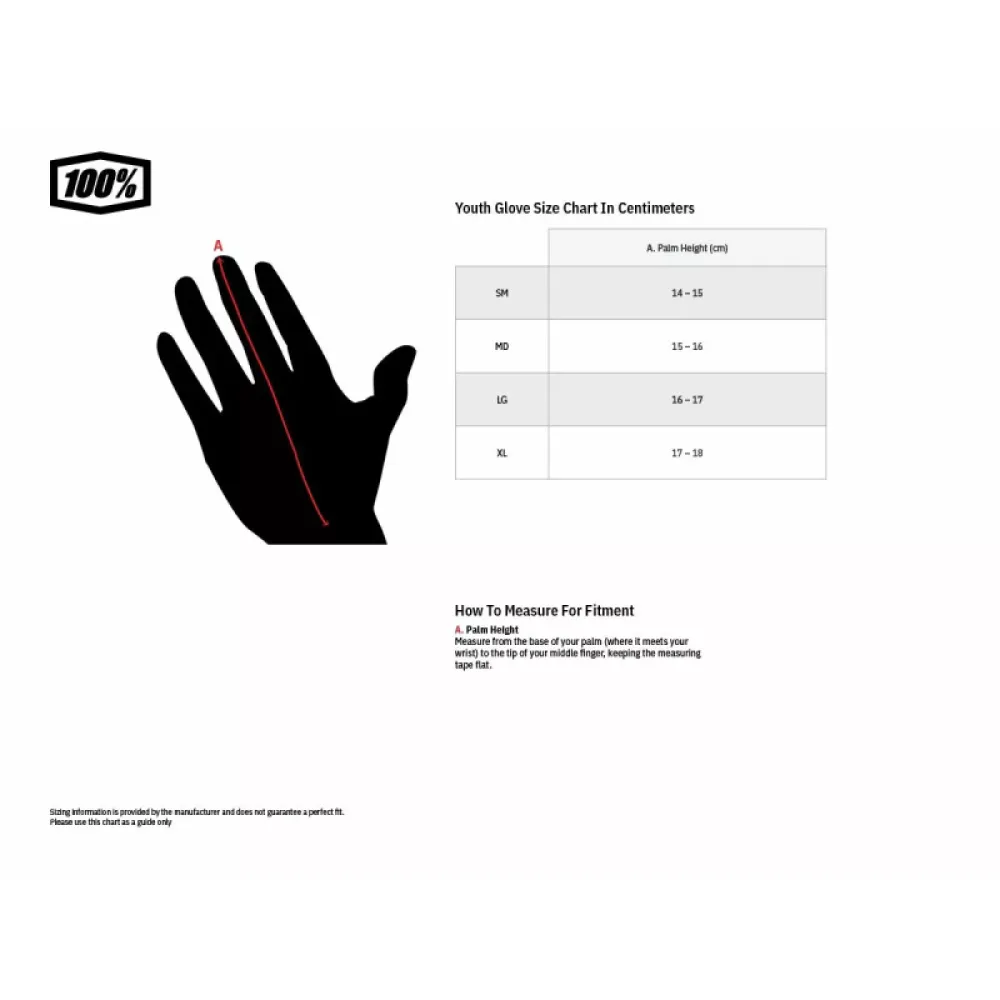 Pirštinės vaikams 100% Youth Brisker Gloves Juodos M