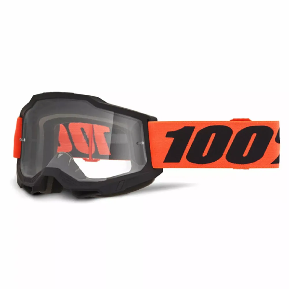 Akiniai skaidriu stikliuku 100% Accuri 2 Juodi/oranžiniai