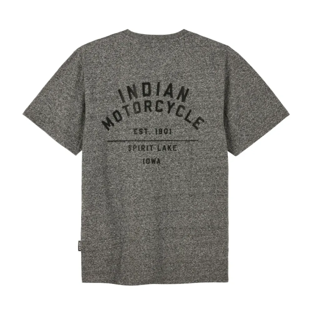 Vyriški marškinėliai Indian Motorcycle 1901 Spirit Lake Pilki