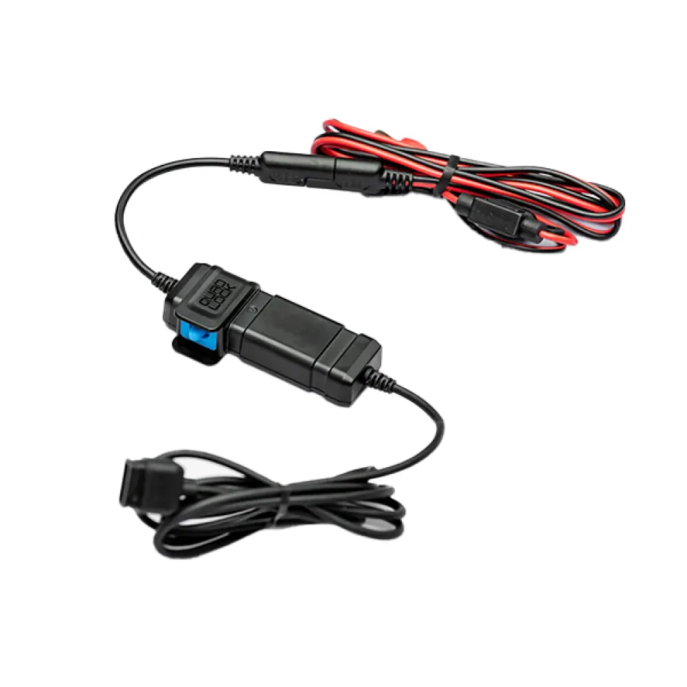 Vandeniui atsparus 12V-USB adapteris Quad Lock