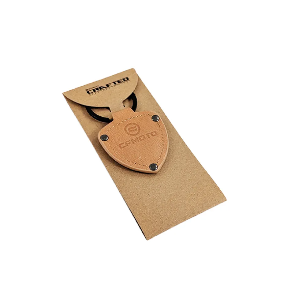 Odinis raktų pakabukas CFMOTO Triangular Oval Coffe Brown