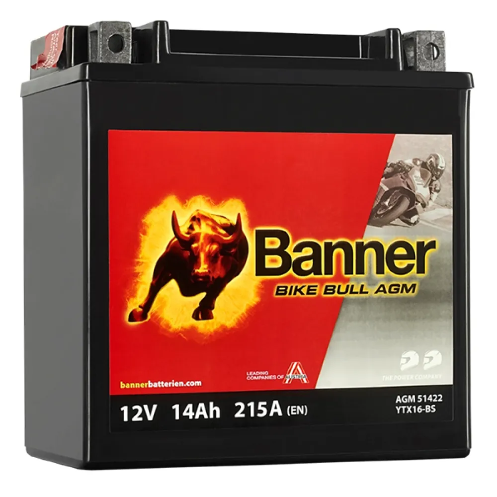 Akumuliatorius Banner YTX16-BS AGM 12V 14Ah 215A