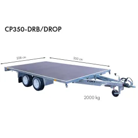 Priekaba TikiTreiler CP350-DRB/DROP 2000kg 350x208
