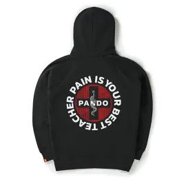 Džemperis Pando MAX PAIN - Oversized Biker Hoodie, Unisex Juodas