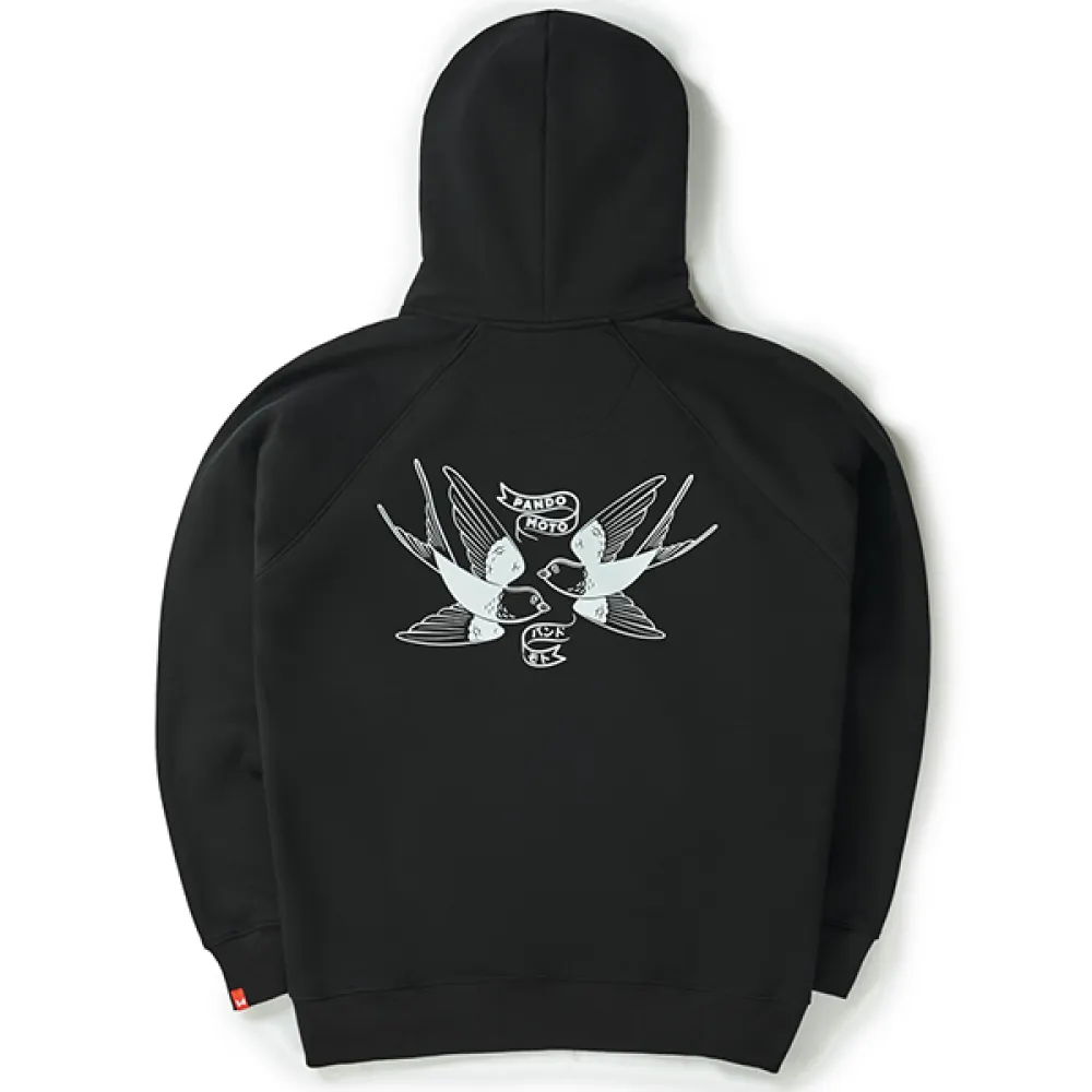 Džemperis Pando MAX TOKYO - Oversized Biker Hoodie, Unisex Juodas