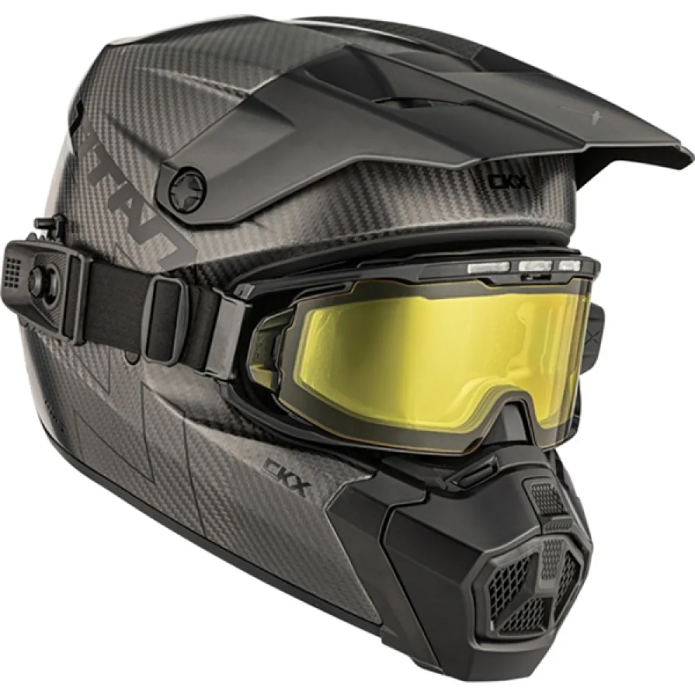 Šalmas su akiniais CKX Titan AMS Matt Carbon