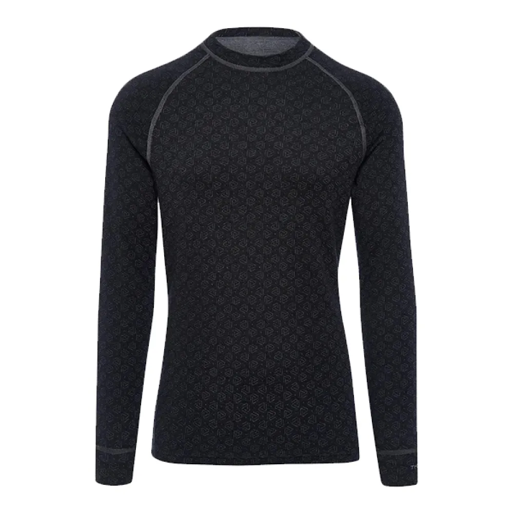 Termo marškinėliai vyriški Thermowave Merino Xtreme Thermal Black/Dark Grey Melange