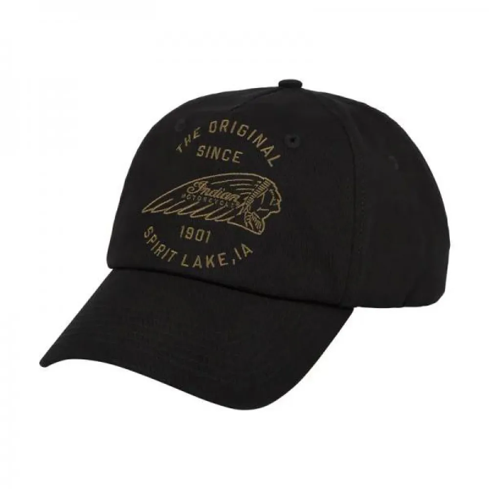 Kepurė Indian Motorcycle Headdress Embroidered Cap, Juoda