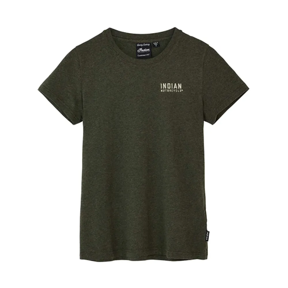 Moteriški marškinėliai Indian Motorcycle Marl Crew Neck T-Shirt Khaki