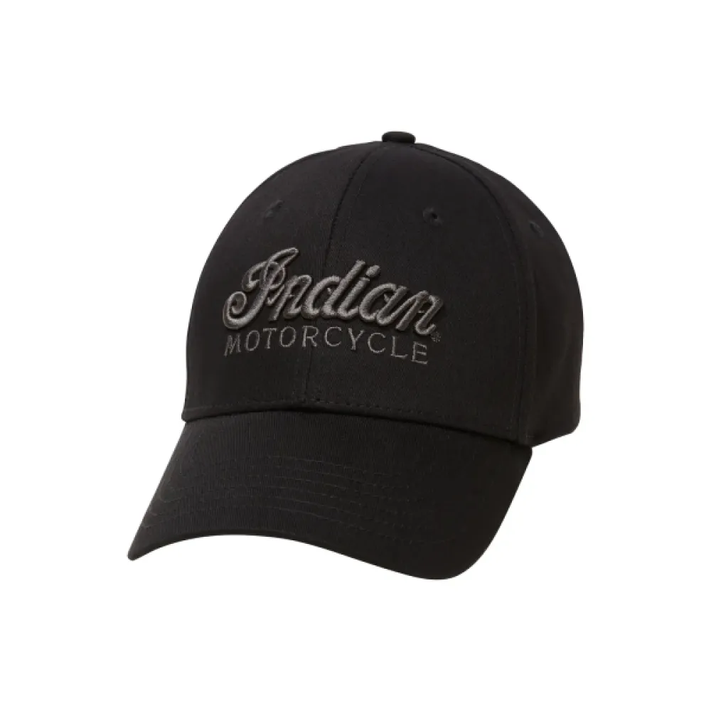Kepurė Indian Motorcycle 1910 Script Logo Juoda