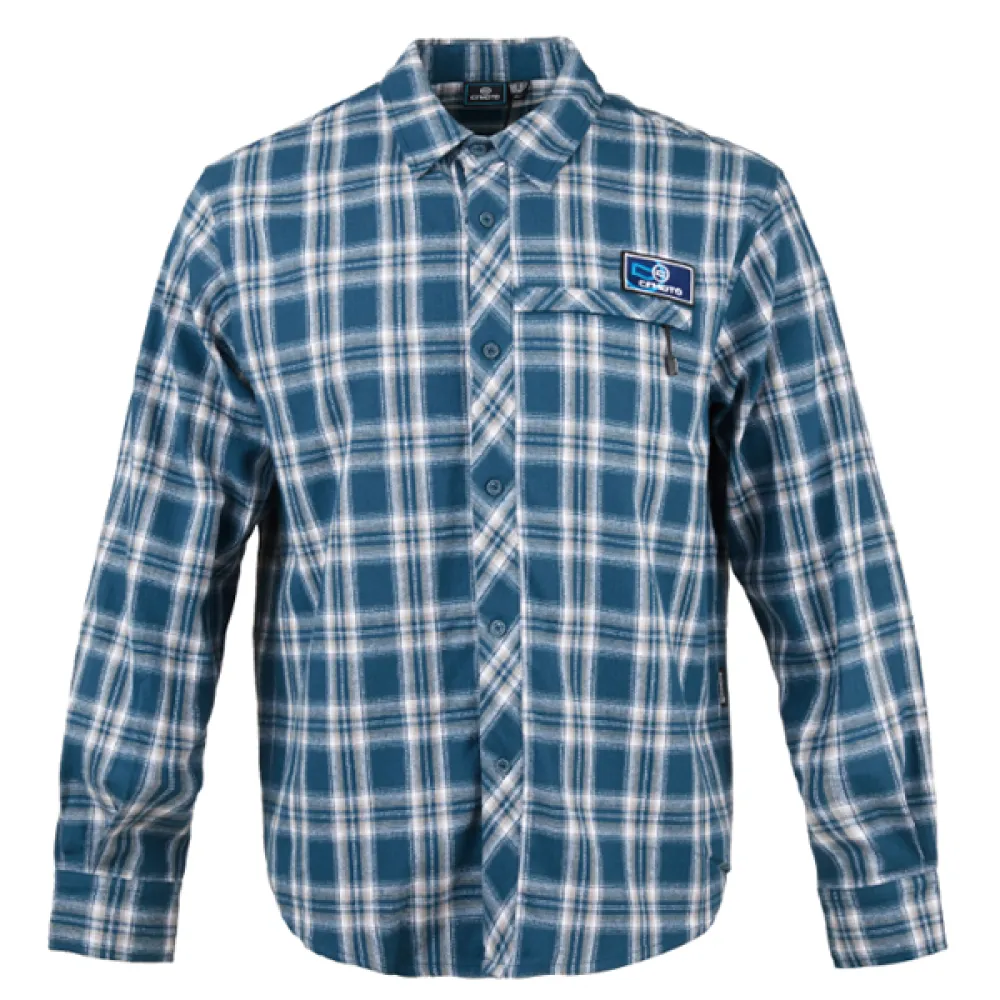 Vyriški marškinėliai CFMOTO Checked Blouse Blue/White