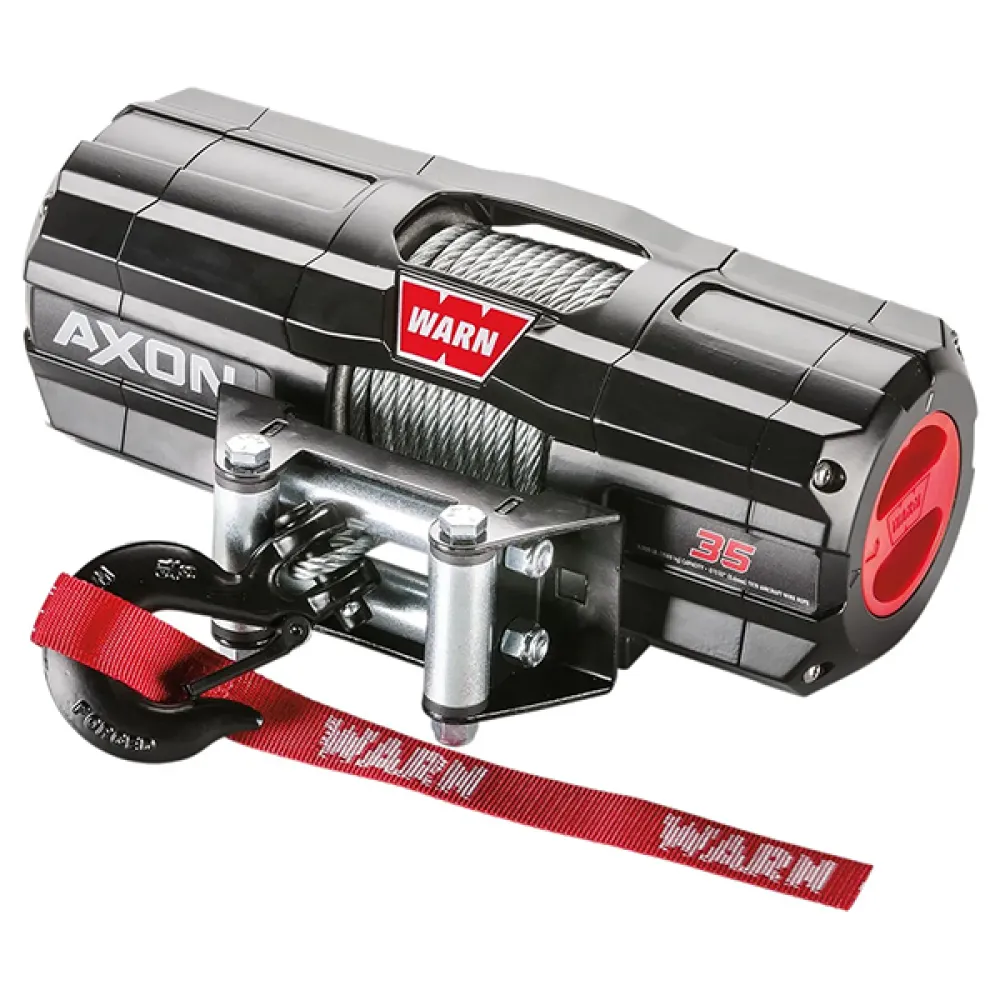 Gervė su plieniniu trosu WARN AXON 35 3500lbs