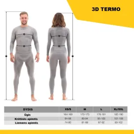 TERMO PALAIDINĖ DRAGONFLY 3D PILKA UNISEX