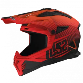 ŠALMAS LS2 MX708 FAST II DUCK MH-V ORANŽINĖ/RAUDONA