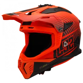 ŠALMAS LS2 MX708 FAST II DUCK MH-V ORANŽINĖ/RAUDONA