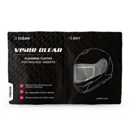 VALYMO ŠLUOSTĖS VISOR CLEAR PINLOCK PLĖVELIŲ PRIEŽIŪRAI 8VNT
