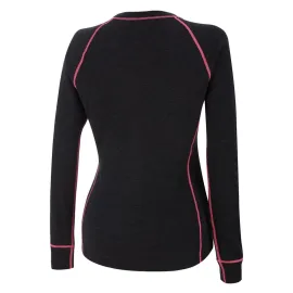 TERMO MARŠKINĖLIAI AMOQ MERINO 100% MOTERIŠKI PILKI/ROŽINIAI