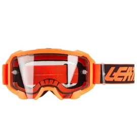 AKINIAI LEATT VELOCITY 4.5 NEONINĖ ORANŽINĖ SKAIDRIU STIKLIUKU