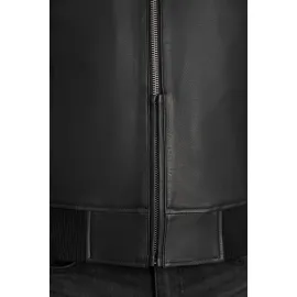 Odinė striukė FALCON AVIATOR juoda PANDO MOTO