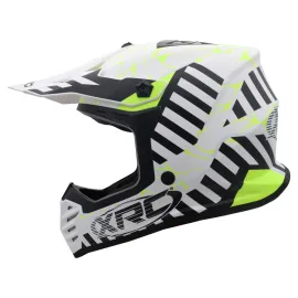 ŠALMAS „XRC MX JASPER 2.0“ JUODA / BALTA / FLUO VAIKAMS