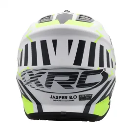 ŠALMAS „XRC MX JASPER 2.0“ JUODA / BALTA / FLUO VAIKAMS