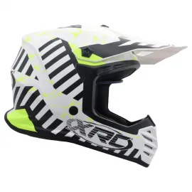 ŠALMAS „XRC MX JASPER 2.0“ JUODA / BALTA / FLUO VAIKAMS