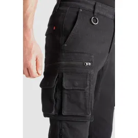 DŽINSAI PANDO MOTO DESERT CARGO SU CORDURA® VYRAMS JUODI