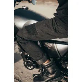 MOTO DŽINSAI PANDO MOTO KARLDO SLIM CORDURA VYRAMS JUODI