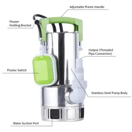 Drenažinis siurblys nešvariam vandeniui (su plūde) 230V