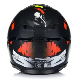 ŠALMAS LS2 Stream II ‘Angry Monkey’ JUODA/RAUDONA