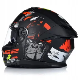 ŠALMAS LS2 Stream II ‘Angry Monkey’ JUODA/RAUDONA