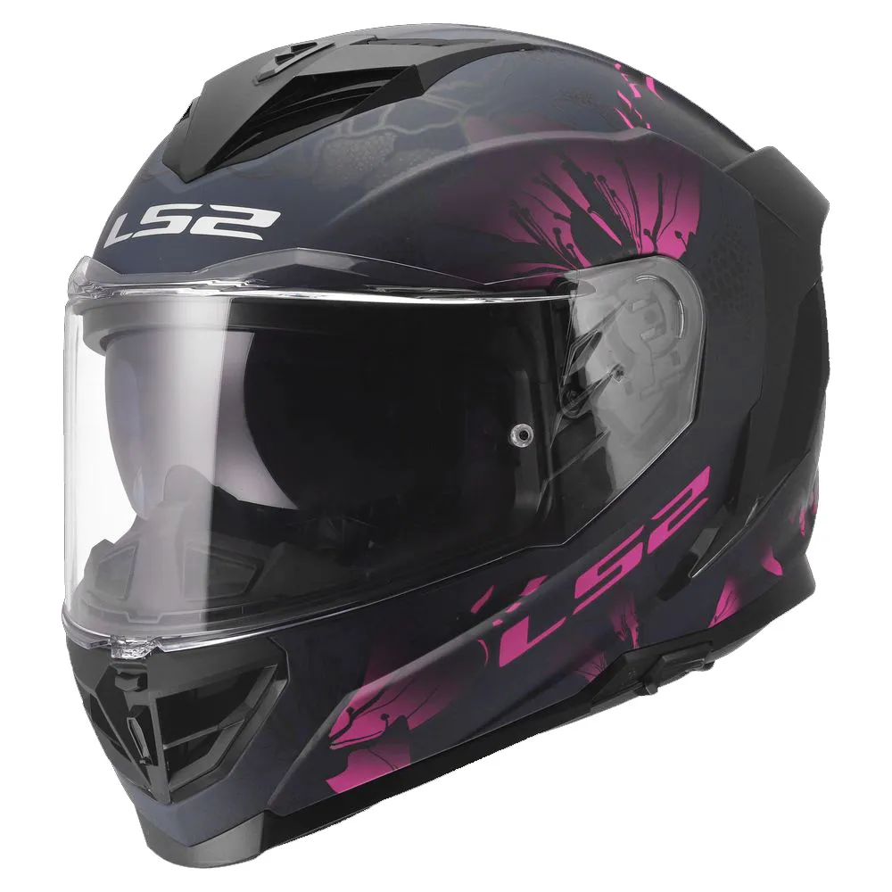 ŠALMAS LS2 STORM III BURST JUODAS / ROŽINIS