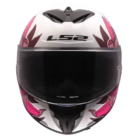 ŠALMAS LS2 RAPID III POPPIES II BALTA-ROŽINĖ