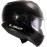 ŠALMAS LS2 STROBE II SOLID BLIZGUS JUODAS