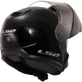 ŠALMAS LS2 STROBE II SOLID BLIZGUS JUODAS