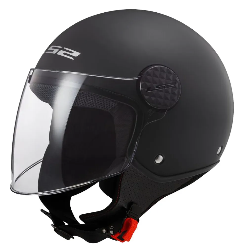 ŠALMAS LS2 SPHERE II SOLID MATINIS JUODAS
