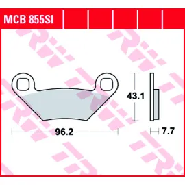 STABDŽIŲ TRINKELĖS (KALADĖLĖS) TRW MCB855SI POLARIS