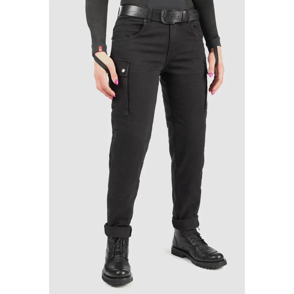 DŽINSAI – PANDO MOTO MILA CARGO MOTERIMS JUODI SU CORDURA®