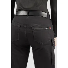 DŽINSAI – PANDO MOTO MILA CARGO MOTERIMS JUODI SU CORDURA®