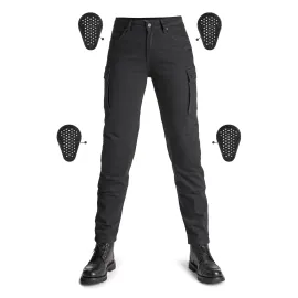 DŽINSAI – PANDO MOTO MILA CARGO MOTERIMS JUODI SU CORDURA®
