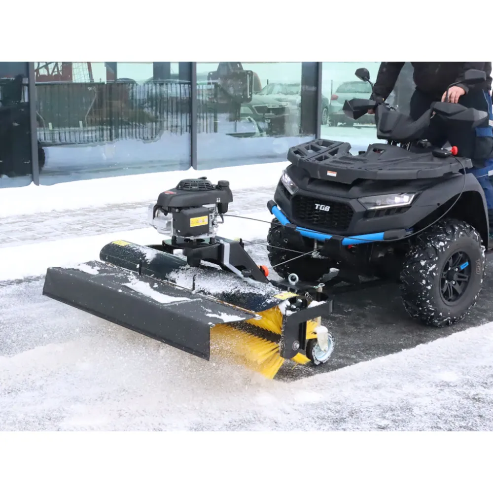 SHARK PROFESIONALUS GATVIŲ IR SNIEGO VALYTUVAS SKIRTAS ATV/UTV + 130L TALPOS SURINKĖJAS