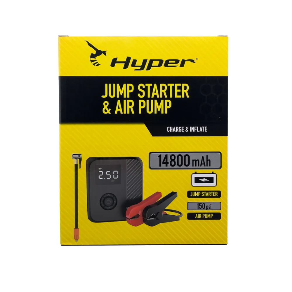 DAUGIAFUNKCINIS ĮRENGINYS „HYPER POWER STATION 14000“ SU „JUMP“ STARTERIU IR ORO POMPA