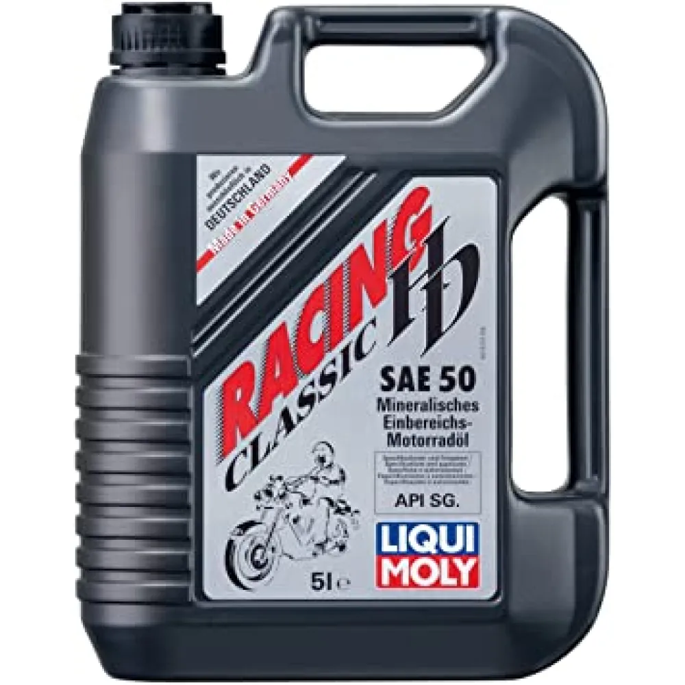 LIQUI MOLY VASARINĖ MINERALINĖ MOTOCIKLŲ VARIKLINĖ ALYVA - RACING HD CLASSIC SAE 50 5l