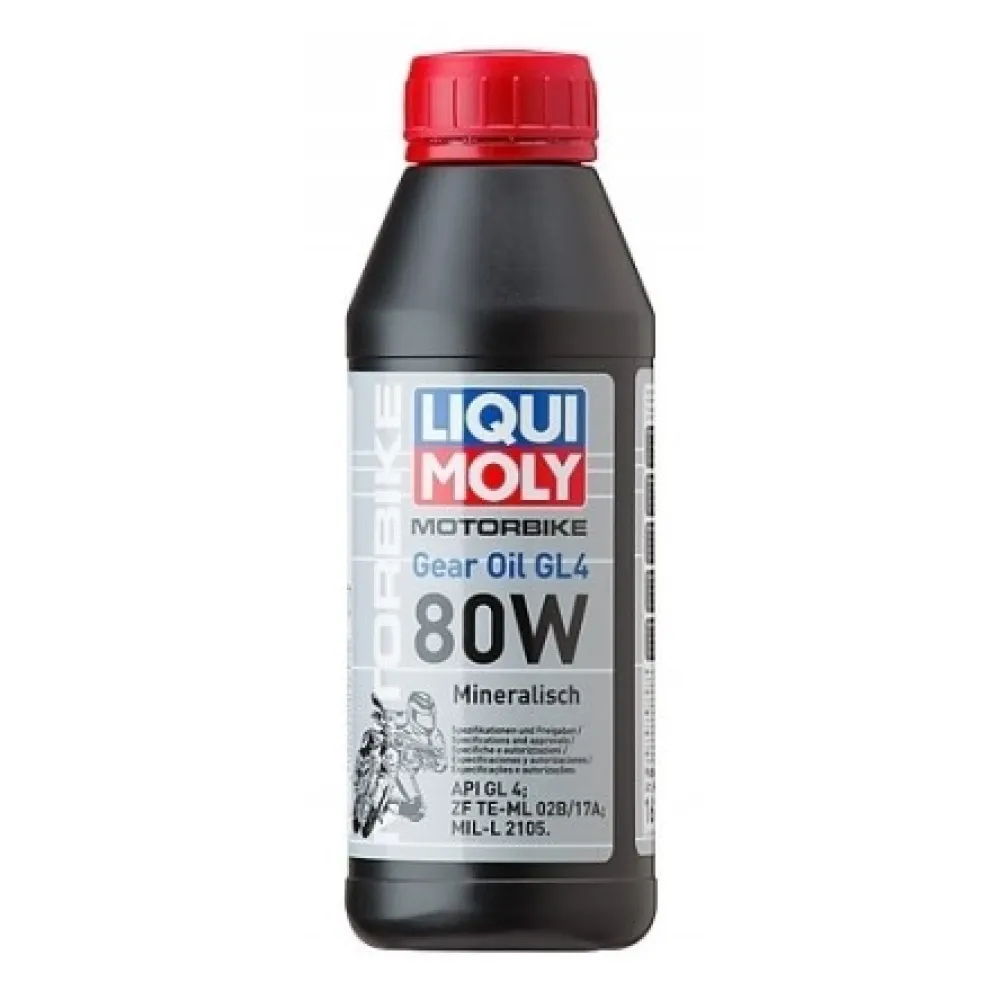 LIQUI MOLY MINERALINĖ TRANSMISINĖ ALYVA MOTOCIKLAMS 80W 0.5l