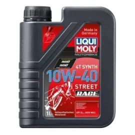 LIQUI MOLY MOTOCIKLINĖ SINTETINĖ VARIKLINĖ ALYVA BASIC STREET RACE 4T 10W-40 1l