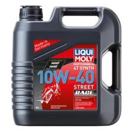 LIQUI MOLY MOTOCIKLINĖ SINTETINĖ VARIKLINĖ ALYVA BASIC STREET RACE 4T 10W-40 4l