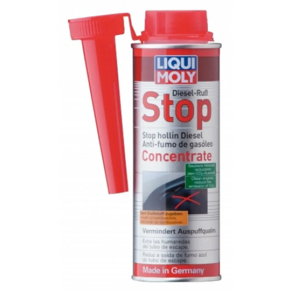 LIQUI MOLY Priedas, mažinantis dūmų išsiskyrimą dyzeliniuose varikliuose - DIESEL RUSS-STOP 250 ml