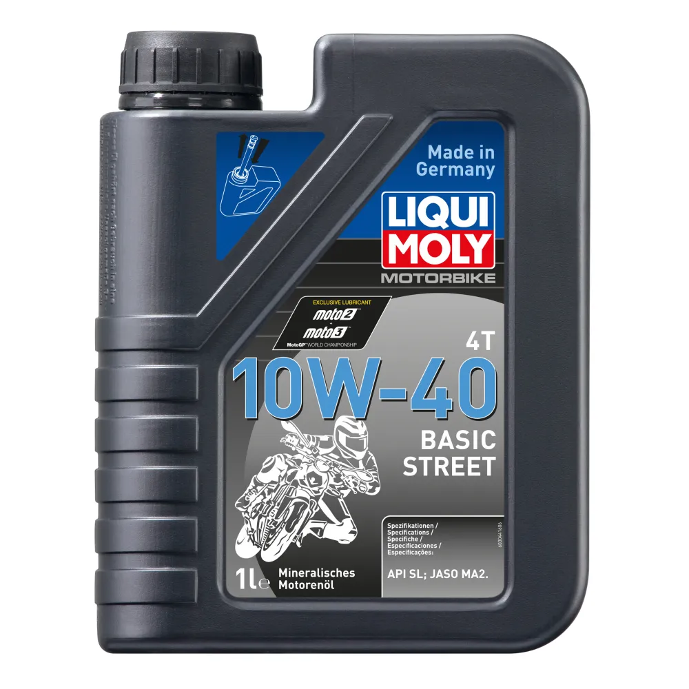 LIQUI MOLY MOTOCIKLINĖ VARIKLINĖ ALYVA BASIC STREET 4T 10W-40 1l