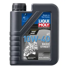 LIQUI MOLY MOTOCIKLINĖ VARIKLINĖ ALYVA BASIC STREET 4T 10W-40 1l